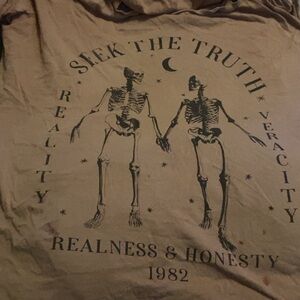 Graphic Tee with Skeleton Design